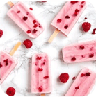 six pink strawberry ice creams